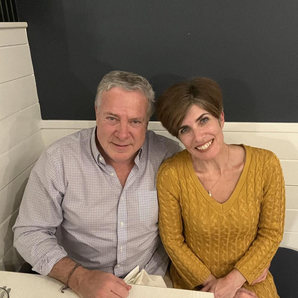 Veronique and Dan at dinner