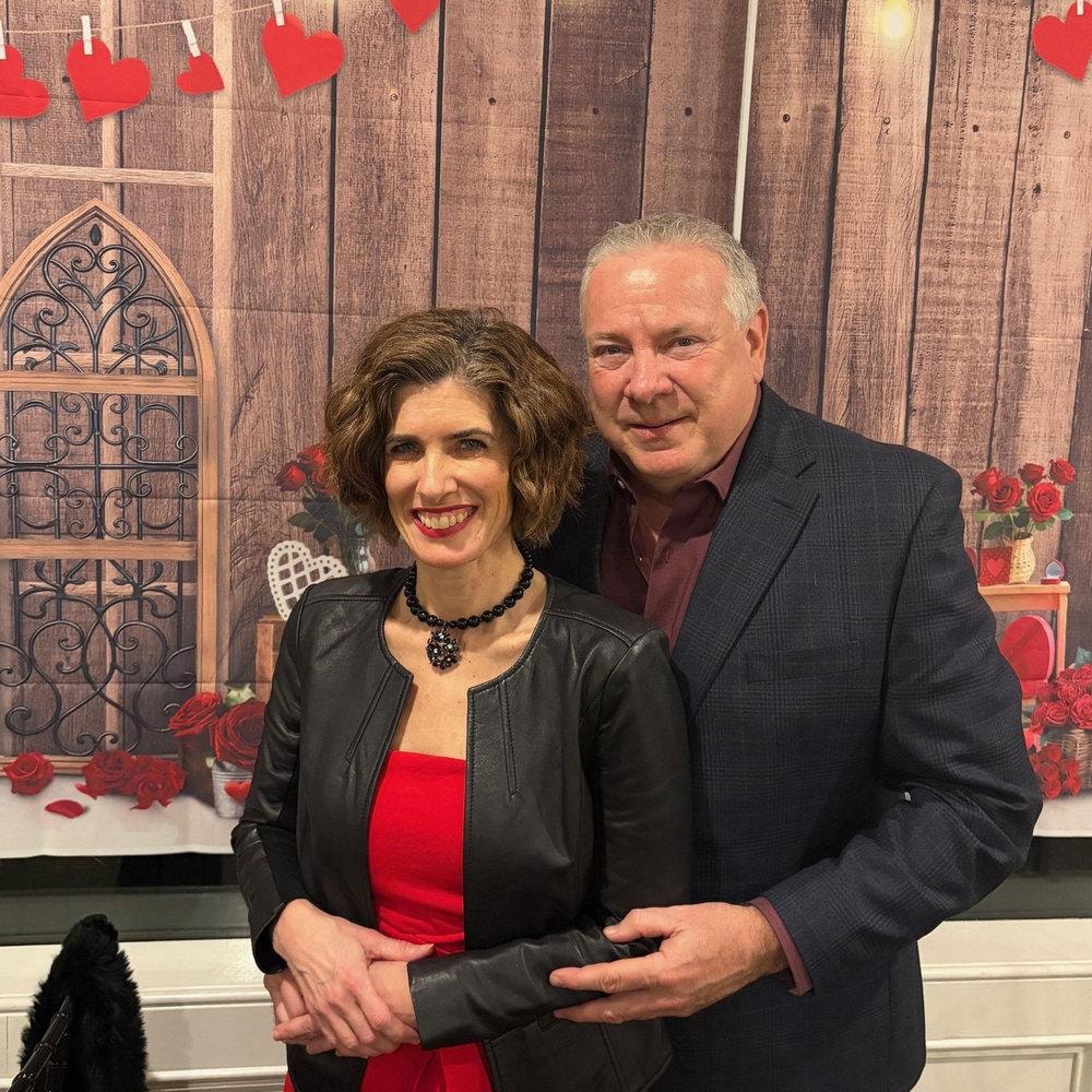 Veronique and Dan at a Valentine's Day event